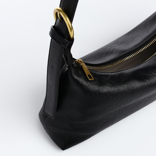 Сумка женская багет на молнии, цвет чёрный - Simaland фото 6