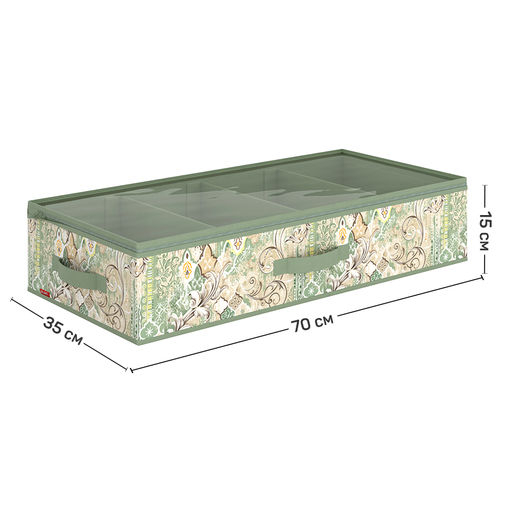 Кофр для хранения обуви со съемными перегородками, 4 секции, 70*35*15 см, BOHO, шт
