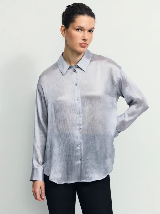 Базовая атласная блузка / Zarina  фото 3