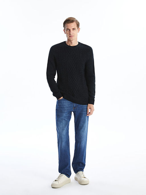 Bisiklet Yaka Erkek Triko Kazak