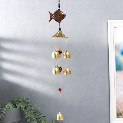 Музыка ветра «Рыбка», 7 колокольчиков, 37×6.5×6 см, МИКС