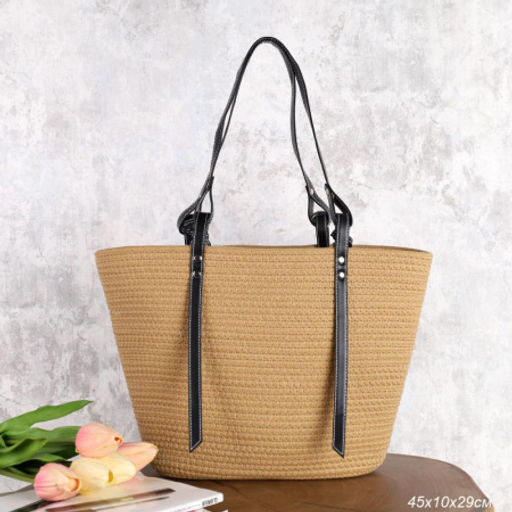 Сумка плетеная 45x29x16x26 / DW-08 /уп 1/коричневая