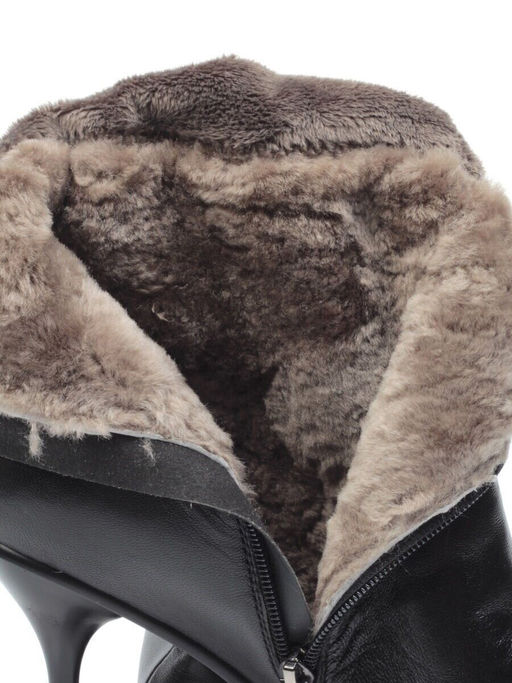 02-E29W-11A BLACK Сапоги зимние женские (натуральная кожа, натуральный мех (еврозима))