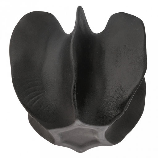 Ваза керамическая "Карамбола" 680мл, 17х15,5см h15см, д/горла - 4см, фактурный глянец, цвет - черный, в коробке (Китай)