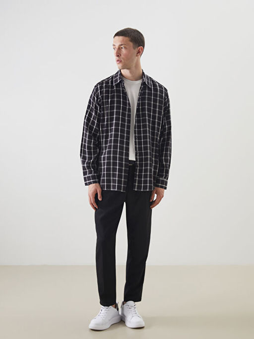 Rahat Kal?p Uzun Kollu Ekose Erkek G?mlek