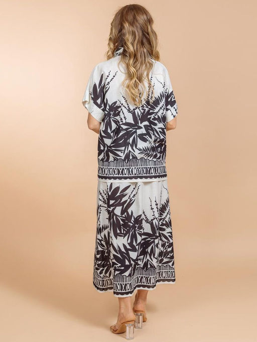 Костюм юбка и блузка (вискоза,лен) №25-209-1 (Лето-2025) - Ганг фото 5