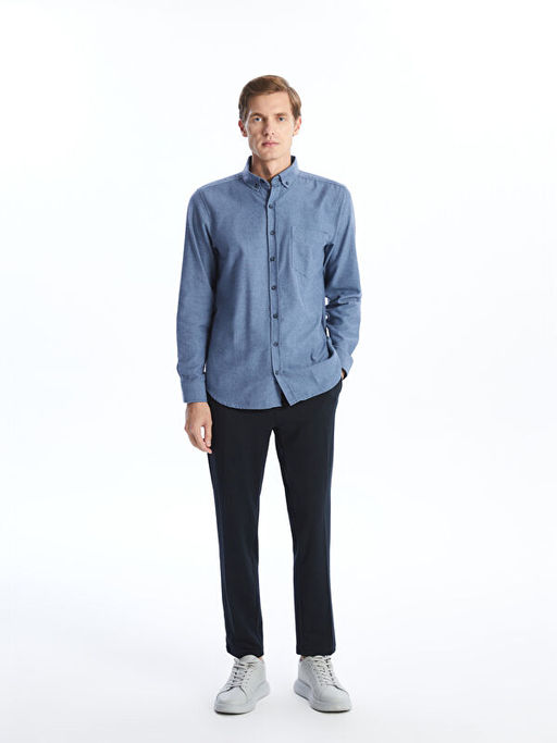 Regular Fit Uzun Kollu Gabardin Erkek G?mlek