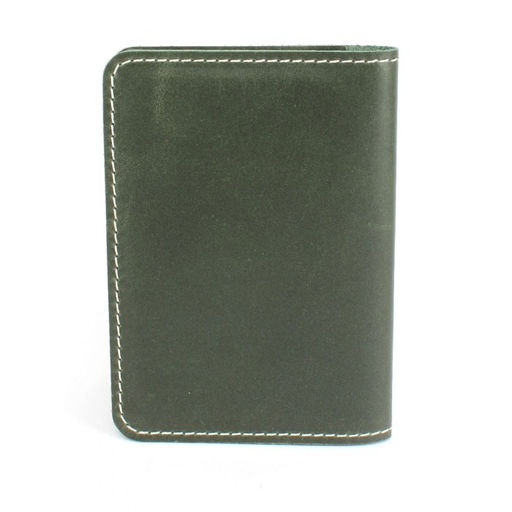 Обложка для паспорта Croco-П-1109 натуральная кожа зеленый тем пулл-ап (205) 265422  фото 2