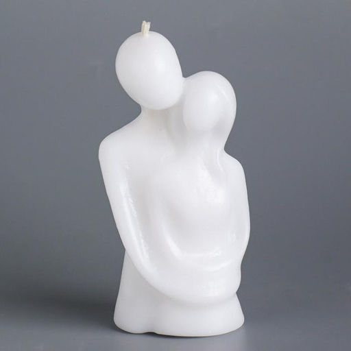Цена за 3 шт. Свеча декоративная «Влюбленные», 12 см, белая
