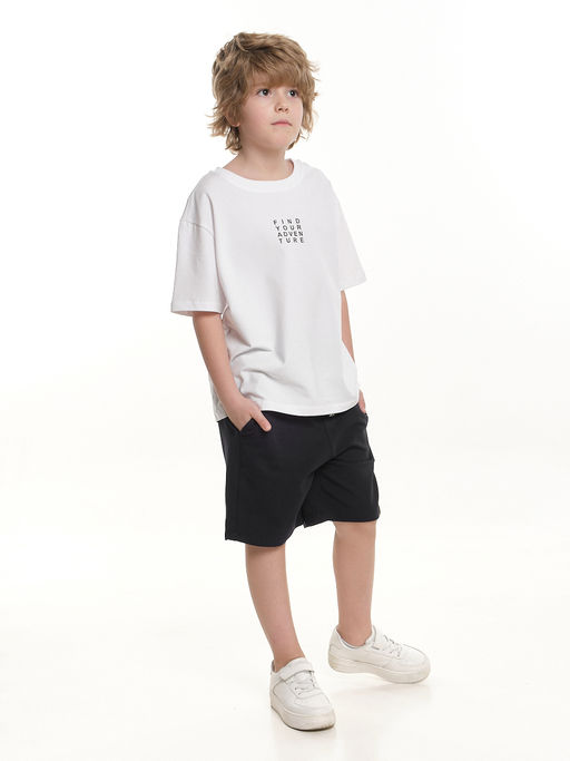 Шорты свободного кроя для мальчиков подростков 22-7638 черный - Mini maxi фото 3
