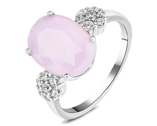 Кольцо, розовый кварц, МЦВ057