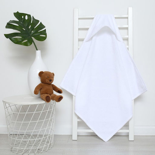 Полотенце уголок махровое Крошка Я 85х85 см, цвет белый, 100% хлопок, 320 г/м  фото 2