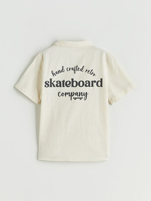 Resort Yaka Bask?l? Erkek ?ocuk G?mlek