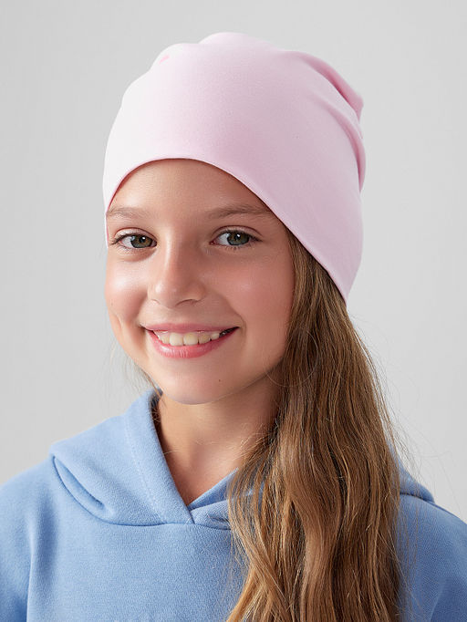 Шапка детская светло-розовая