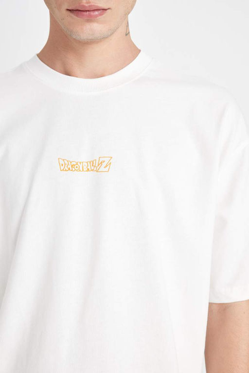 Широкая футболка с круглым вырезом и короткими рукавами Dragon Ball Oversize - Defacto фото 5