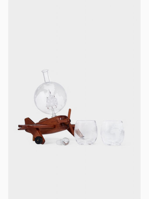 Мини-бар Самолет, 850 мл, на подставке, стекло