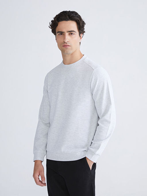 Bisiklet Yaka Erkek Sweatshirt