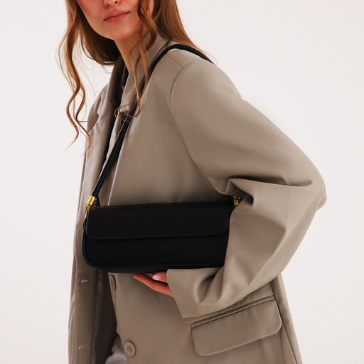 Сумка женская, багет, на магните, цвет чёрный - Simaland фото 9