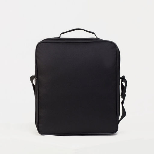 Сумка мужская Luris, 2 отдела на молнии, 3 наружных кармана, чёрная