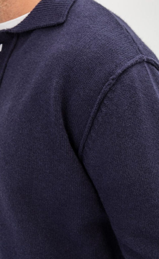 Кардиган мужской однотонный F310-0513 тёмно-синий - Fine joyce фото 4