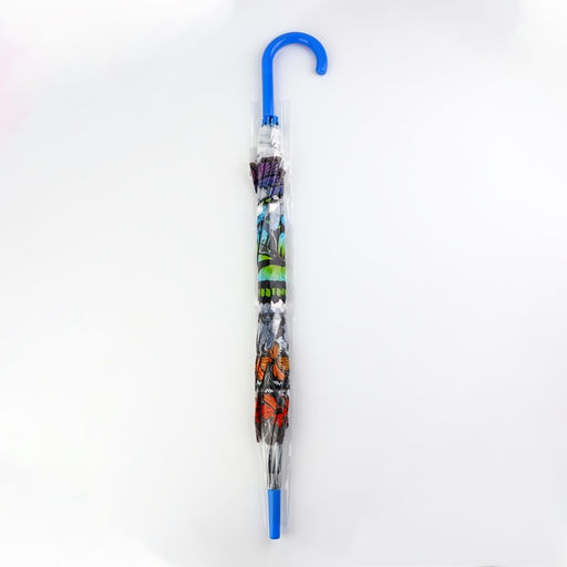 Зонт - трость полуавтоматический «Бабочки», 8 спиц, R=43/60 см, d=86 см, рисунок МИКС