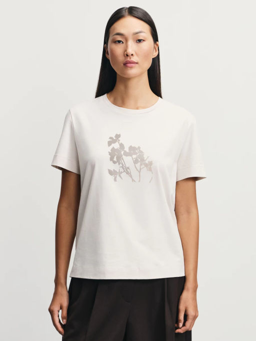 Футболка из хлопка с принтом / Zarina  фото 3