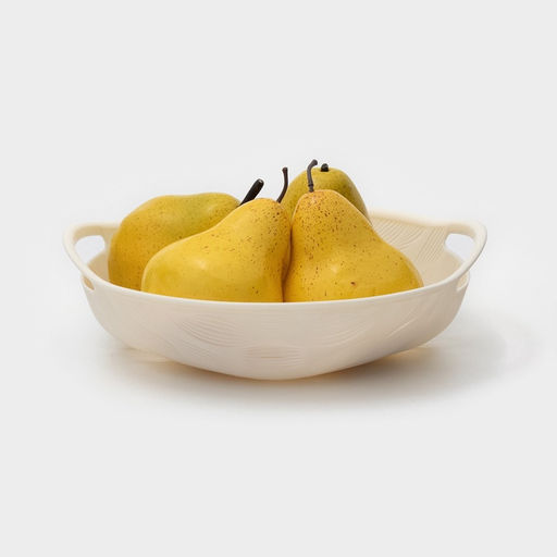 Фруктовница Доляна Sirenna, пластик, 20×22.5×5 см, белое