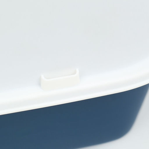 Туалет закрытый, 51×34×37 с, с совком, прозрачный, пластик, синий