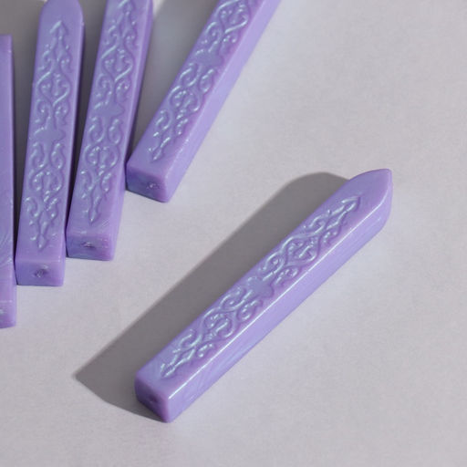 Цена за 5 шт. Сургуч для печати стержень «Сине-фиолетовый», перламутр, 1.1×1.1×9 см