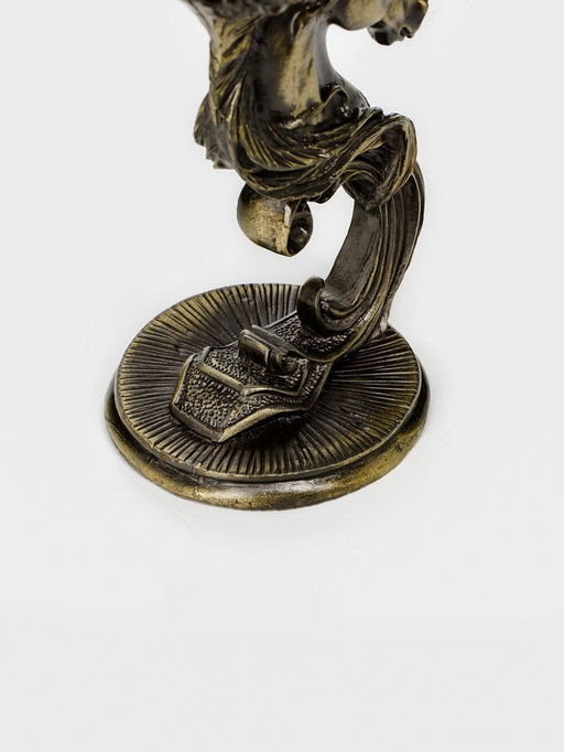 Пивной бокал «Единорог», 21.3×8.5 см, стекло, прозрачный, мельхиор