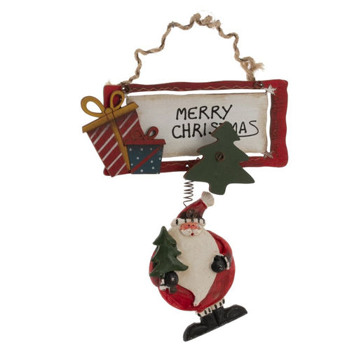 Изделие декоративное подвесное "Дед Мороз", L12 W1 H22 см, 4в.