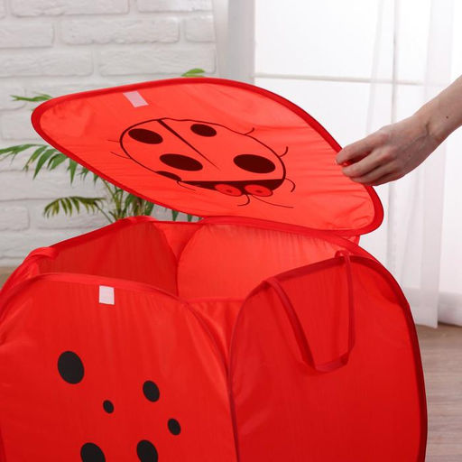 Корзина для игрушек Божья коровка с ручками и крышкой - Simaland фото 3