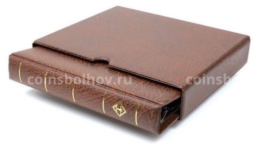 Альбом для монет без листов с защитным шубером формат Optima F Коричневый (LEUCHTTURM 308157)