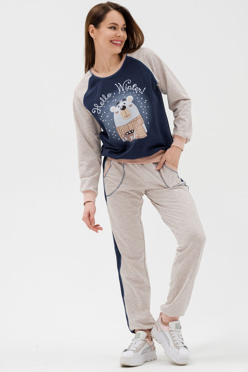 Костюм женский из футера Гамми индиго - Амадэль фото 14