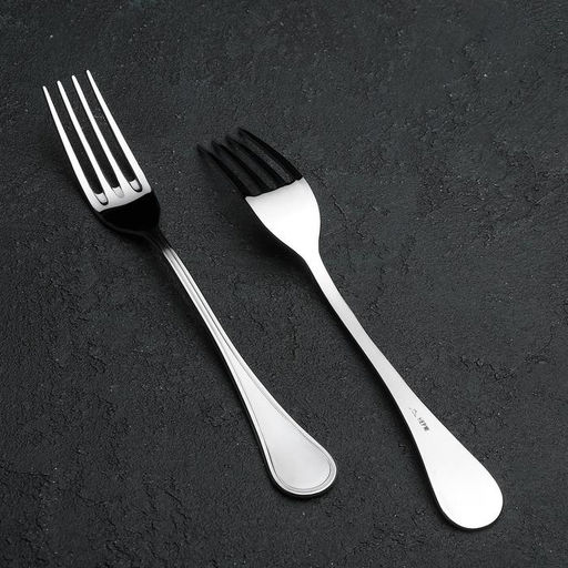 Цена за 6 шт. Вилка столовая «Соната» («Империал»), длина 20.5 см, толщина 2 мм, нержавеющая сталь, серебристая