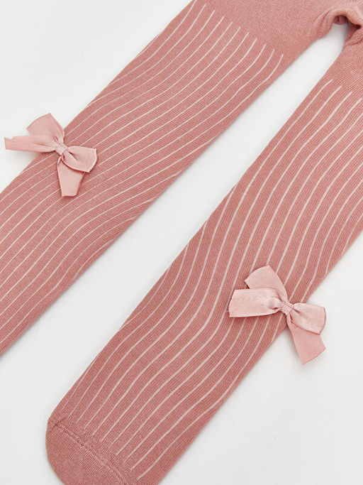 Kurdele Detayl? K?z Bebek K?lotlu ?orap