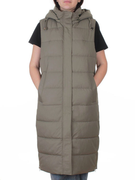 817 KHAKI Жилет утепленный зимний женский (150 гр. холлофайбер)