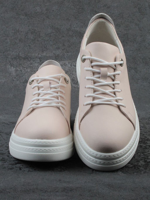 03-YE71-2 PINK Кеды женские (натуральная кожа)