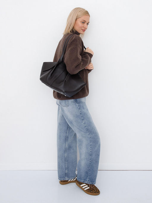 Сумка женская кожаная 2394-1Y coffee Polina&Eiterou