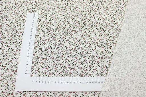 Штапель Премиум Ажурный вьюнок на молочном, ш.1.45м, вискоза-100%, 105гр/м.кв - Купава фото 4