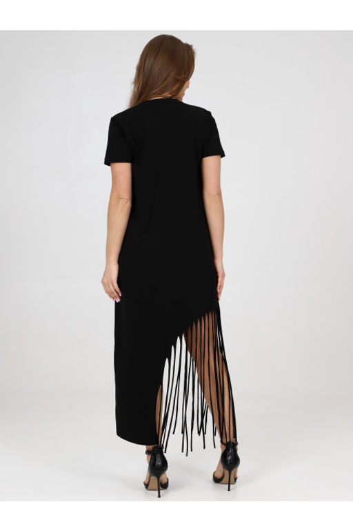 Туника Т-44 Бахрома черный