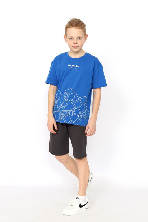 CRB wear/ CSJB 90248-42-404 Комплект для мальчика (футболка, шорты),синий/Ex.Cherubino