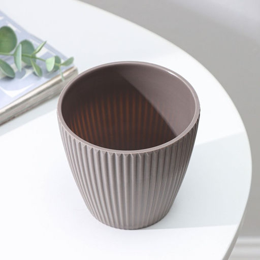 Кашпо для цветов «Рифф», пластик, 450 мл, МИКС