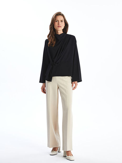 D?k?ml? Yaka Kad?n Bluz