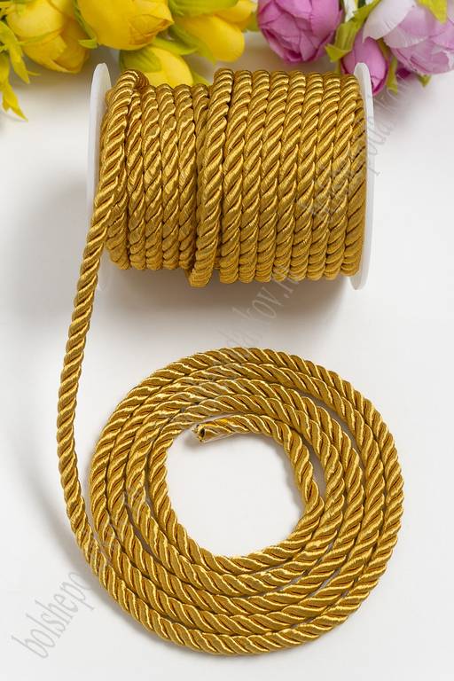 Шнур в бобине 5 мм*10 ярд (SF-3317) золото №01