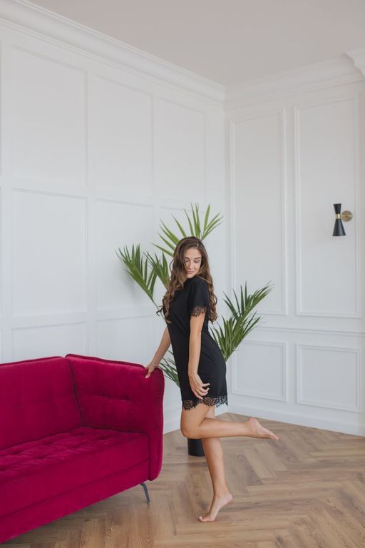 Домашнее платье f0235 - Радужный хлопок фото 4