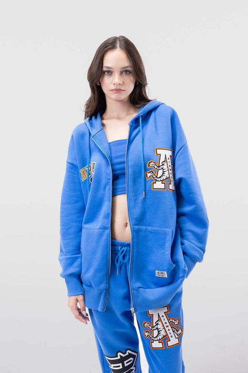 Толстовка на молнии с капюшоном Cool Airwalk Oversize - Defacto фото 3