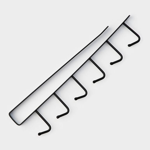 Держатель кухонный подвесной Доляна, на 6 предметов, 1.5×26×7 см, чёрный