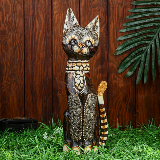 Сувенир «Кошка», 35 см, дерево