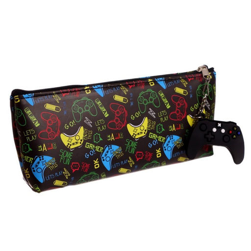 Пенал школьный на молнии «Джойстик», с подвеской, МИКС